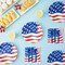 144 Piece Patriotic Party Supplies, American Flag Plates, Napkins, Cups, Cutlery for 4th of July, Memorial Day Decorations for American Themed Party, Citizenship Party (Serves 24)